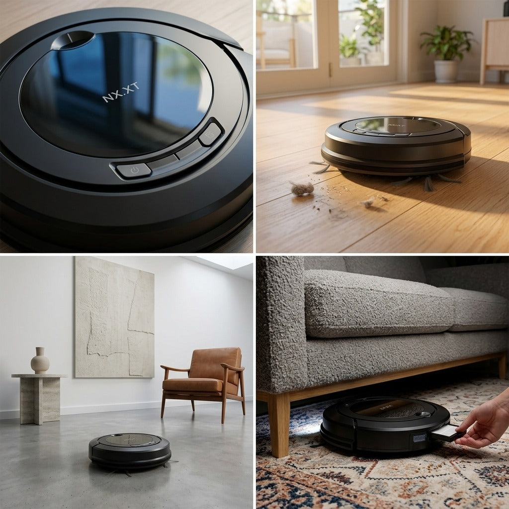 Nexxt 3-in-1 Robotstofzuiger met Dockingstation Zwart