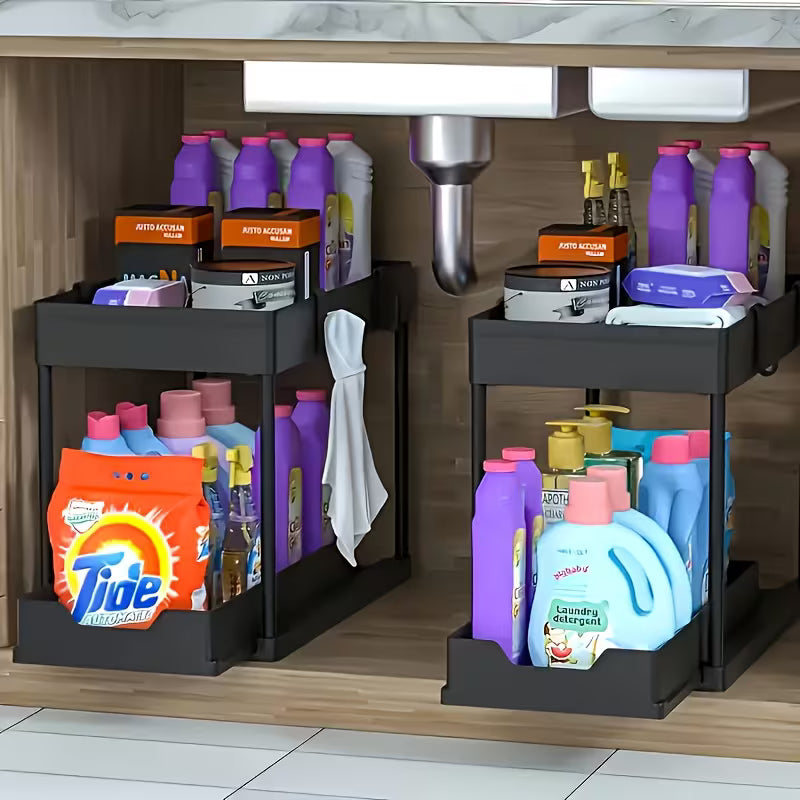 Uitschuifbare Organizer voor Onder de Gootsteen – 2 Laags