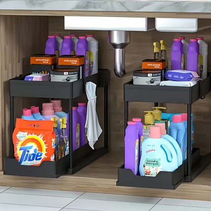Uitschuifbare Organizer voor Onder de Gootsteen – 2 Laags