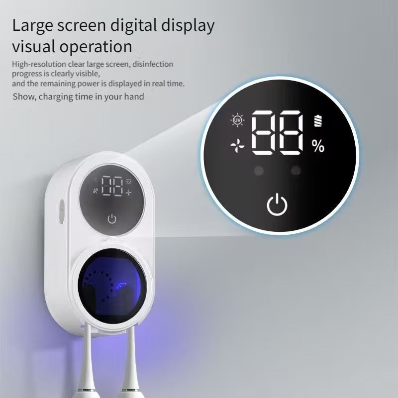 Slimme UV-Tandenborstelhouder met Automatische Droging & USB-Opladen