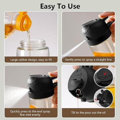 Oil Atomizer 470 ml – 2-in-1 Olieverstuiver & Oliekan