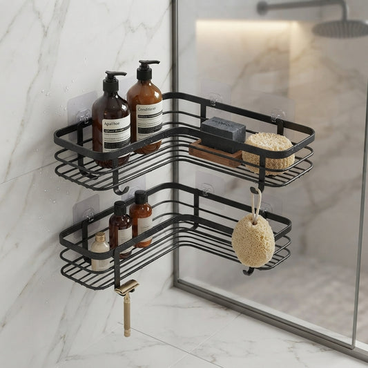 Metaltex Shower Rack 25x25x13 cm Black/Metal