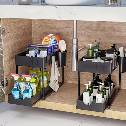 Uitschuifbare Organizer voor Onder de Gootsteen – 2 Laags