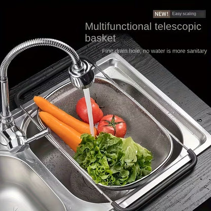 Stainless Steel Expandable Kitchen Sink Draining Basket