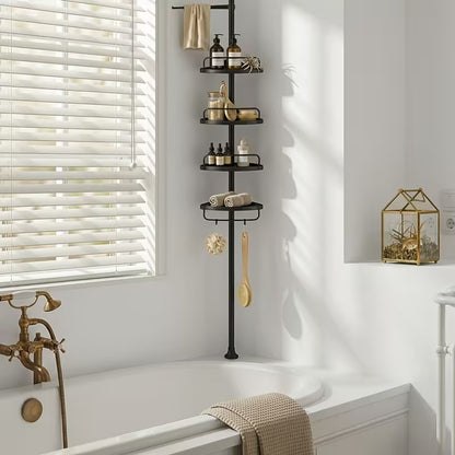 4-Tier Adjustable Bathroom Shower Shelf – Space Saving Organizer