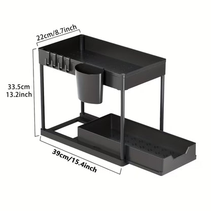 Uitschuifbare Organizer voor Onder de Gootsteen – 2 Laags