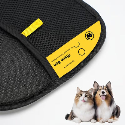 2-in-1 Pet Hair Removal Grooming Gloves with Reusable Lint Roller