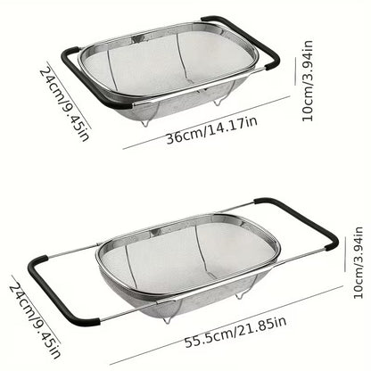 Stainless Steel Expandable Kitchen Sink Draining Basket